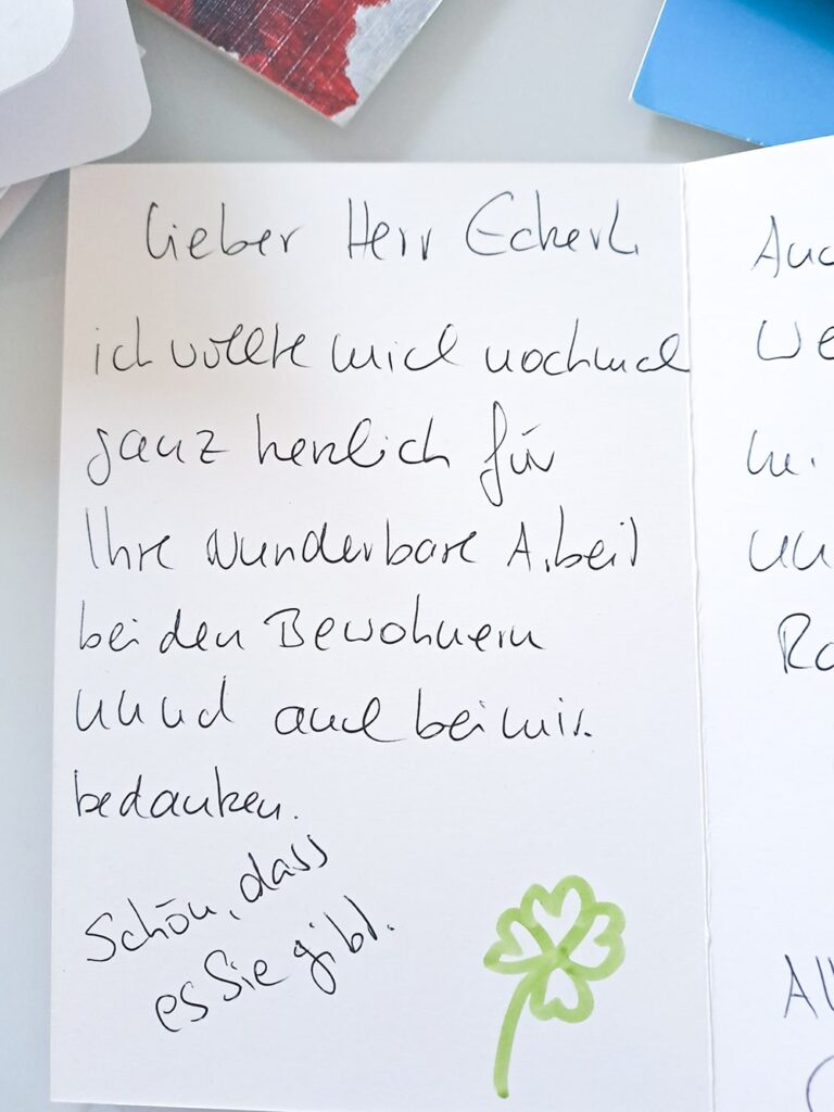 wohngeldbescheid-danke5 Dankeskarte von einer Wohngruppe für Wohngeld-Berater nach positiven Wohngeldbescheid